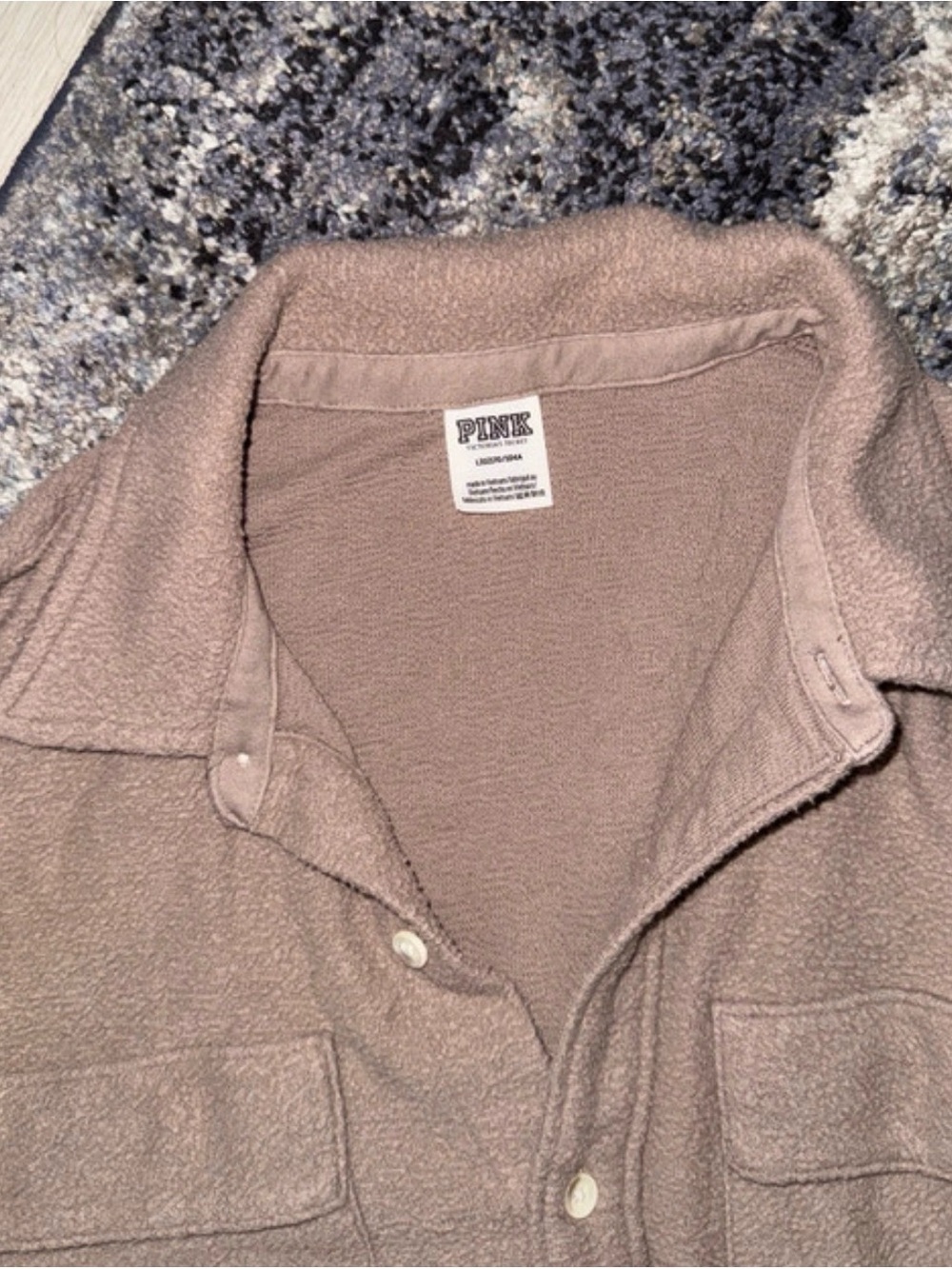 PINK Victoria's Secret Teddy Jacket in Mauve Brown - Picture 2 of 4